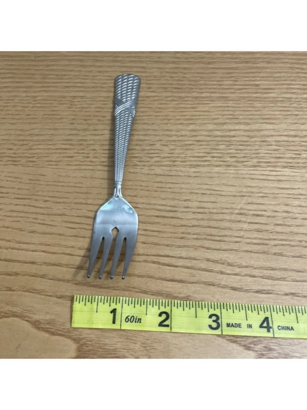 Farberware FRW56 Pattern 4 Salad Dessert Forks Stainless Flatware Glossy Rope X